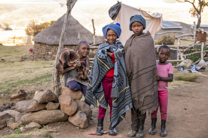 Kinder in Mokothlong